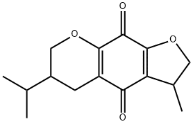 2,3,5,6,7,9-Hexahydro-6-isopropyl-3-methyl-4H-furo[3,2-g][1]benzopyran-4,9-dione 结构式
