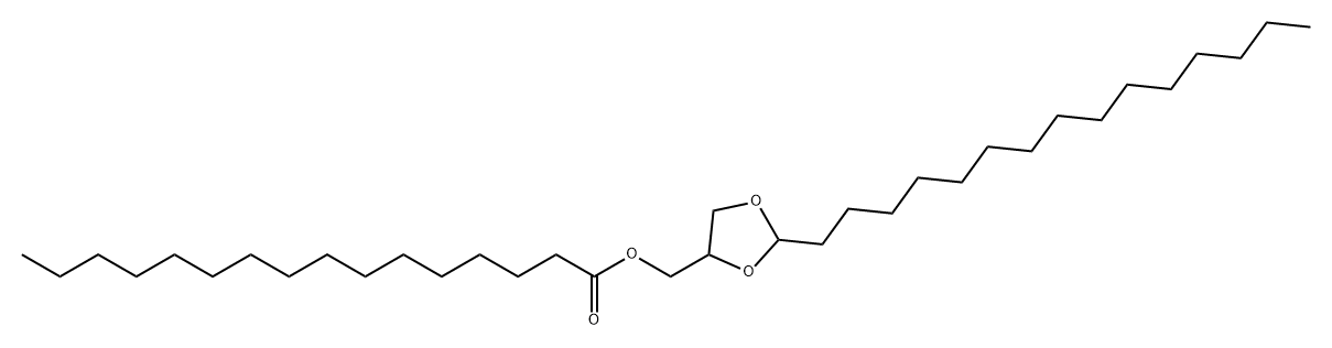 Hexadecanoic acid (2-pentadecyl-1,3-dioxolan-4-yl)methyl ester,41563-11-5,结构式