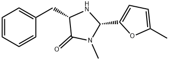 2α-(5-メチル-2-フリル)-3-メチル-5α-ベンジルイミダゾリジン-4-オン 化学構造式