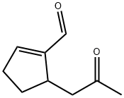 1-Cyclopentene-1-carboxaldehyde, 5-(2-oxopropyl)- (9CI) Struktur