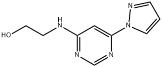 2-{[6-(1H-ピラゾール-1-イル)-4-ピリミジニル]アミノ}エタノール 化学構造式