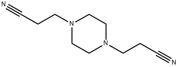 1,4-哌嗪二丙氰, 4159-11-9, 结构式