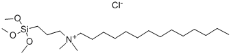 テトラデシル[3-(トリメトキシシリル)プロピル]ジメチルアミニウム·クロリド 化学構造式