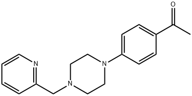 1-(4-(4-((Pyridin-2-yl)methyl)piperazin-1-yl)phenyl)ethanone Struktur