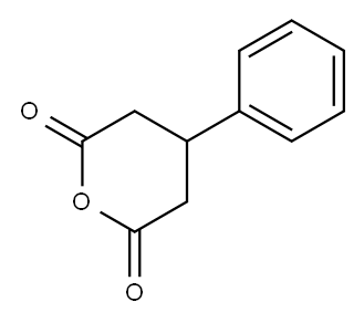 4-フェニルジヒドロ-2H-ピラン-2,6(3H)-ジオン 化学構造式