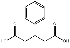 3-メチル-3-フェニルグルタル酸 化学構造式