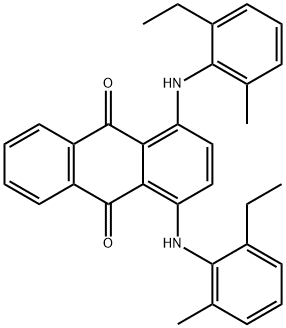 1,4-bis[(2-ethyl-6-methylphenyl)amino]anthraquinone Struktur