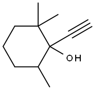 1-Ethynyl-2,2,6-trimethylcyclohexanol, (E)+(Z), 97% Structure
