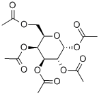 1,2,3,4,6-ペンタ-O-アセチル-Α-D-ガラクトピラノース 化学構造式