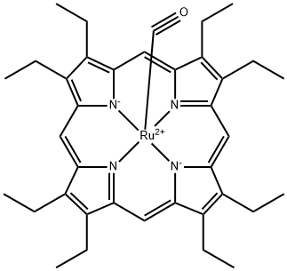 2,3,7,8,12,13,17,18-辛乙基-21H,23H-卟吩钌(II)羰基,41636-35-5,结构式