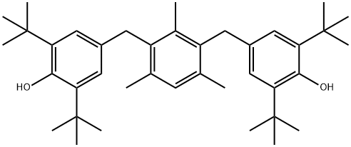 4,4'-[2,4,6-Trimethyl-1,3-phenylenebis(methylene)]bis[2,6-di(tert-butyl)phenol] Struktur
