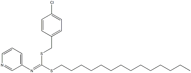 (4-Chlorophenyl)methyl tetradecyl-3-pyridinylcarbonimidodithioate 结构式