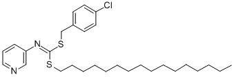 (4-Chlorophenyl)methyl hexadecyl-3-pyridinylcarbonimidodithioate Structure