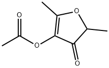 4-アセトキシ-2,5-ジメチル-3(2H)-フラノン 化学構造式