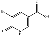 5-ブロモ-6-ヒドロキシニコチン酸 化学構造式