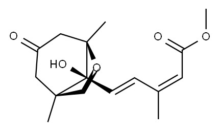 41670-48-8 5-[(1R,5R,8S)-8-Hydroxy-1,5-dimethyl-3-oxo-6-oxabicyclo[3.2.1]octan-8-yl]-3-methyl-2,4-pentadienoic acid methyl ester