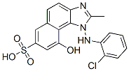 1-(2-chloroanilino)-9-hydroxy-2-methyl-1H-naphth[1,2-d]imidazole-7-sulphonic acid Structure