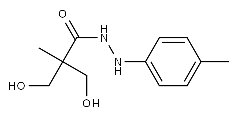 3-Hydroxy-2-(hydroxymethyl)-2-methylpropanoic acid 2-(4-methylphenyl) hydrazide Struktur