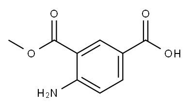 4-氨基-3-甲氧基羰基 苯甲酸, 41684-07-5, 结构式