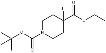 4-FLUORO-1-(1,1-DIMETHYLETHYL)1,4-PIPERIDINEDICARBOXYLIC ACID-4-ETHYL ESTER Struktur