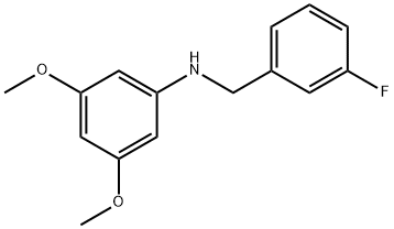3,5-二甲氧基-N-(3-氟苄基)苯胺, 416868-24-1, 结构式