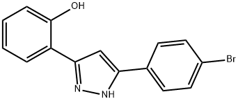 2-[5-(4-ブロモフェニル)-1H-ピラゾール-3-イル]フェノール 化学構造式