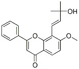 8-[(E)-3-Hydroxy-3-methyl-1-butenyl]-7-methoxy-2-phenyl-4H-1-benzopyran-4-one Structure
