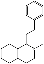 2-メチル-1,2,3,4,5,6,7,8-オクタヒドロ-1-フェネチルイソキノリン 化学構造式