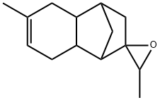 3,4,4a,5,8,8a-ヘキサヒドロ-3',6-ジメチルスピロ[1,4-メタノナフタレン-2(1H),2'-オキシラン] 化学構造式