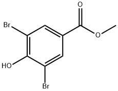 3,5-ジブロモ-4-ヒドロキシ安息香酸 メチル 化学構造式