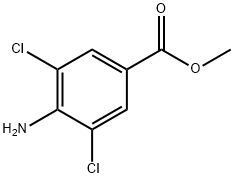 4-アミノ-3,5-ジクロロ安息香酸メチル 化学構造式