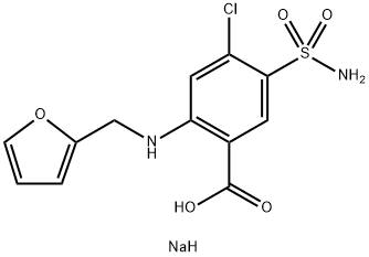 sodium 5-(aminosulphonyl)-4-chloro-2-(furan-2-ylmethyl)anthranilate Structure