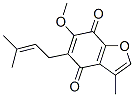 6-Methoxy-3-methyl-5-(3-methyl-2-butenyl)-4,7-benzofurandione Structure
