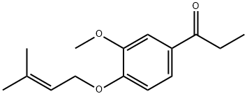 1-[3-Methoxy-4-[(3-methyl-2-butenyl)oxy]phenyl]-1-propanone Struktur