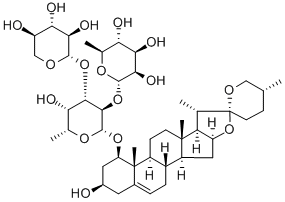 [(25R)-3β-ヒドロキシスピロスタ-5-エン-1β-イル]2-O-(6-デオキシ-α-L-マンノピラノシル)-3-O-(β-D-キシロピラノシル)-6-デオキシ-β-D-ガラクトピラノシド