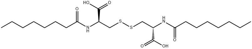 N,N'-bis(1-oxooctyl)-L-cystine Struktur