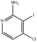 4-クロロ-3-ヨード-ピリジン-2-イルアミン 化学構造式
