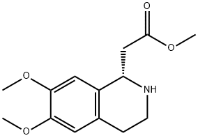 1-Isoquinolineacetic acid, 1,2,3,4-tetrahydro-6,7-dimethoxy-, methyl ester, (1S)- Structure