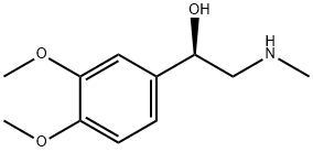 (R)-2-メチルアミノ-1-(3,4-ジメトキシフェニル)エタノール 化学構造式