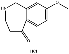 1,2,3,4-四氢-8-甲氧基-5H-2-苯并氮杂卓-5-酮盐酸盐, 41790-14-1, 结构式