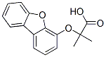2-(4-dibenzofuranyloxy)-2-methylpropionic acid 化学構造式