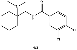3,4-二氯-N-[[1-(二甲基氨基)环己基]甲基]苯甲酰胺单盐酸盐, 41804-96-0, 结构式
