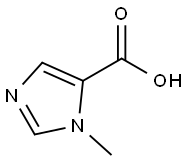 1-メチル-1H-イミダゾール-5-カルボン酸 化学構造式