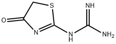 N-(4-Oxo-4,5-dihydro-1,3-thiazol-2-yl)guanidine 化学構造式
