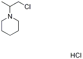 1-(2-クロロ-1-メチルエチル)ピペリジン塩酸塩 化学構造式