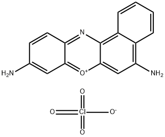 5,9-ジアミノベンゾ[a]フェノキサジン-7-イウム·過塩素酸アニオン 化学構造式