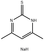 2-メルカプト-4,6-ジメチルピリミジンナトリウム塩 化学構造式