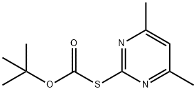 S-Boc-2-巯基-4,6-二甲基嘧啶, 41840-28-2, 结构式