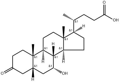 3-Oxo-7α-hydroxy-5β-cholanoic Acid Struktur