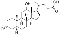5B-胆烷酸-12A-醇-3-酮- 结构式